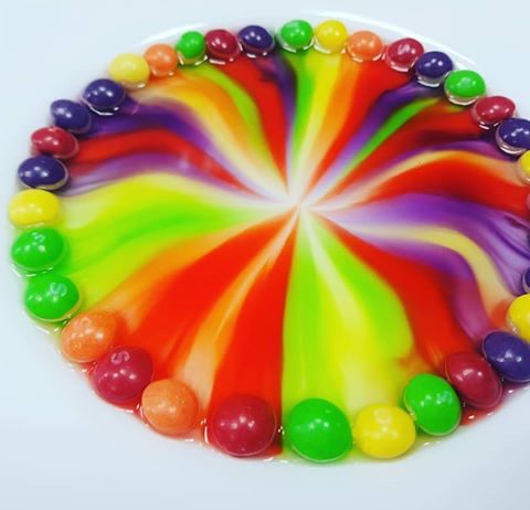 Domowe eksperymenty, czyli tęcza Skittles na talerzu